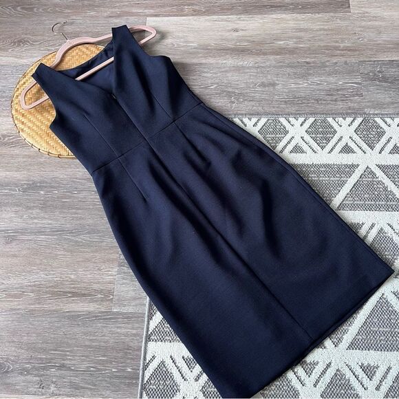 Nwt Harper Rose Navy Button‎ detail sheath dress sleeveless work wear size 6 - Picture 7 of 7